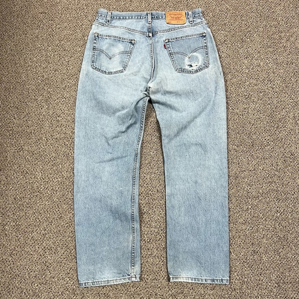 Vtg Distressed Levis 505 Light Wash Jeans
